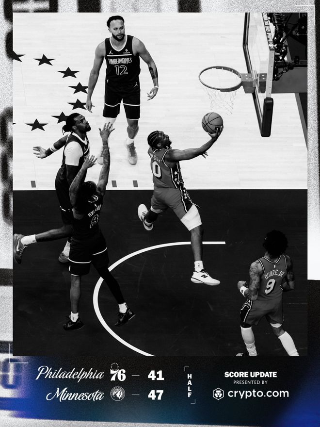 费城76人第三节发力逆转森林狼，乔治马克西联手