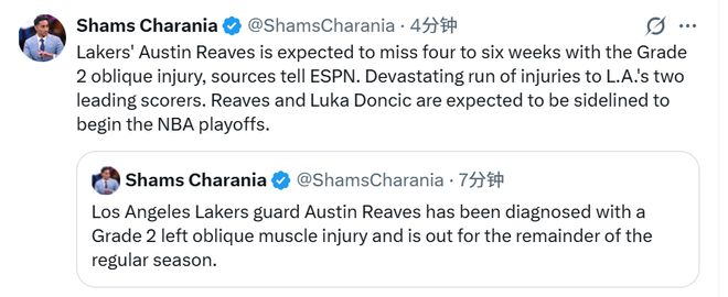 湖人双核重伤冲击季后赛 球队阵容告急迎战强敌